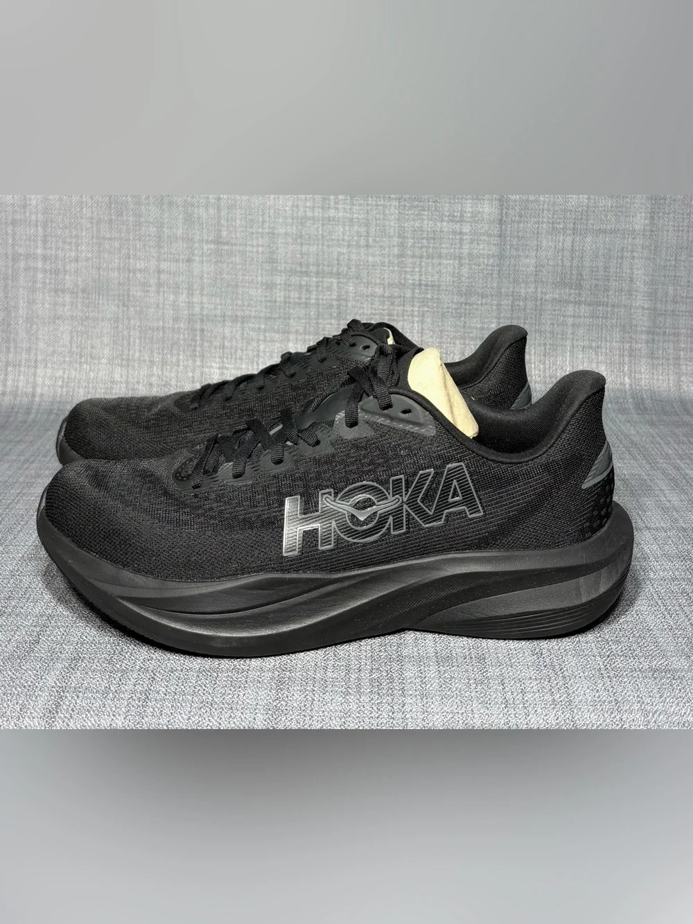 Hoka Men’s Mach 7 Running Sneakers Black/Black Size 10.5 - Picture 4 of 7